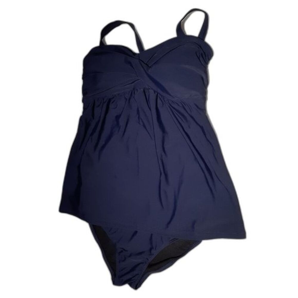 New navy blue tankini swimsuit fits small s to m
